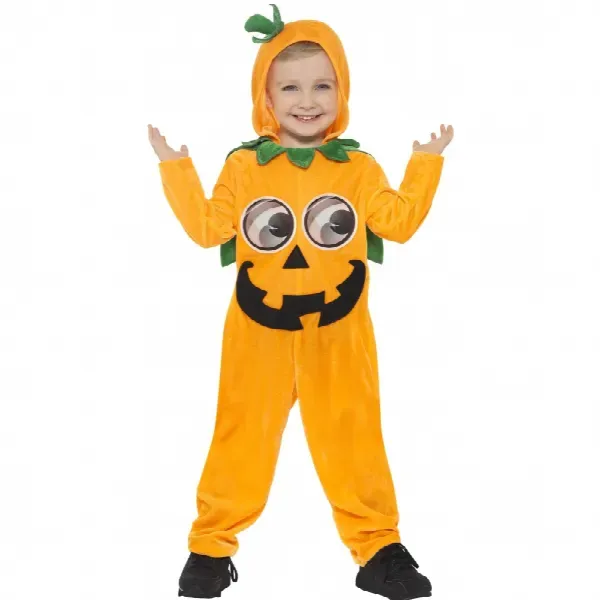 Pompoen onesie voor peuters – oranje – Halloween verkleedkleding voor kinderen