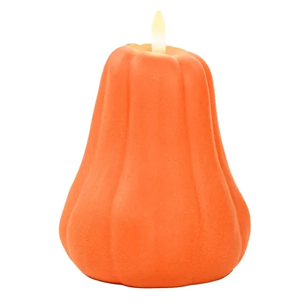Anna’s Collection led-pompoenkaars met timer – 13 × 11 cm
