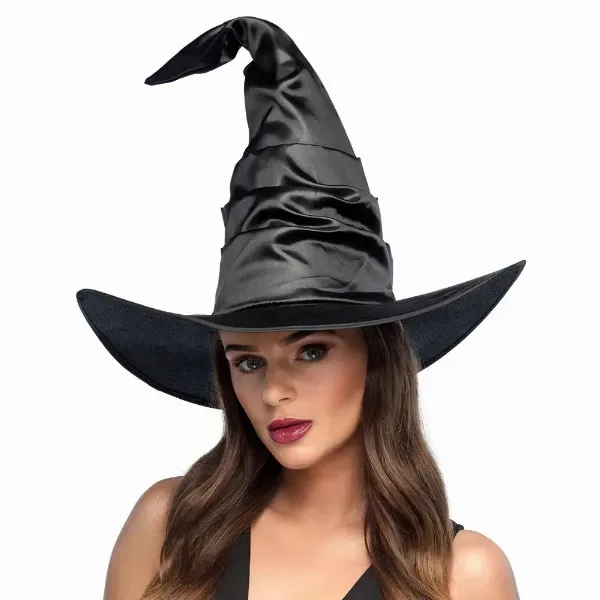 Verkleed heksenhoed – zwart – voor Dames – Halloween hoofddeksels – Heksen