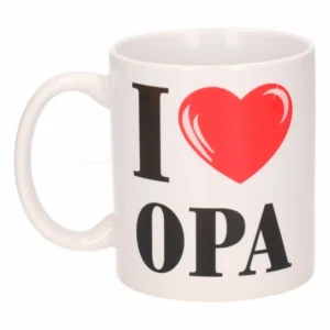 Cadeau I Love Opa koffiemok / beker 300 ml