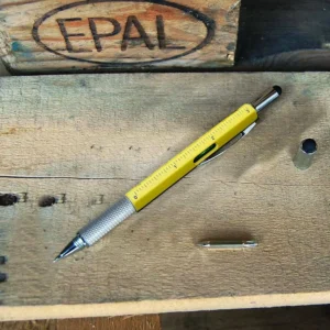 Multitoolpen met 6 functies – geel