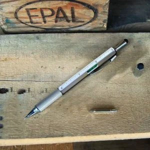 Multitoolpen met 6 functies – zilver