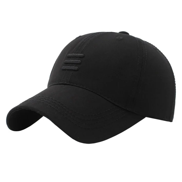 Baseball Cap Triple Stripe – All Black
