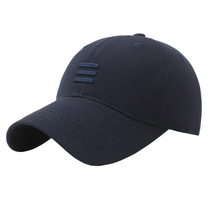 Baseball Cap Triple Stripe – Navy Blue