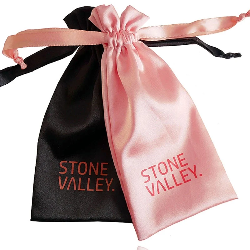 Brillenhoes Satijn Stone Valley – Zwart & Roze