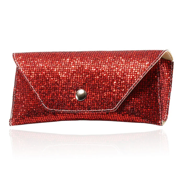 Brillenkoker met Pailletten – Rood