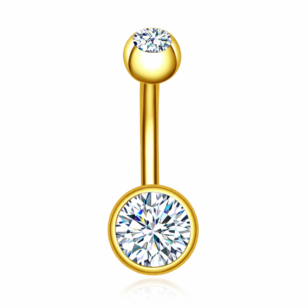 Chirurgisch Edelstaal Navelpiercing – Zirkonia