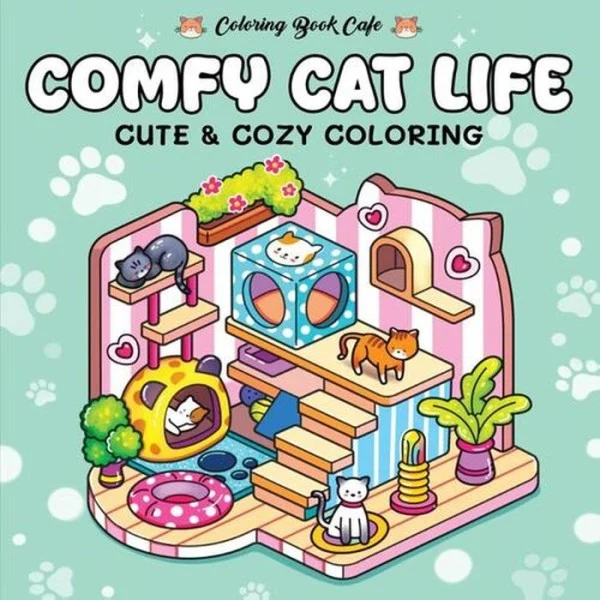 Cute & Cosy Cat Life – kleurboek voor volwassenen