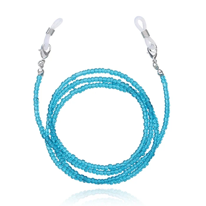 Deja Jewels Blauw Koord voor Zonnebril of Leesbril met Kraaltjes