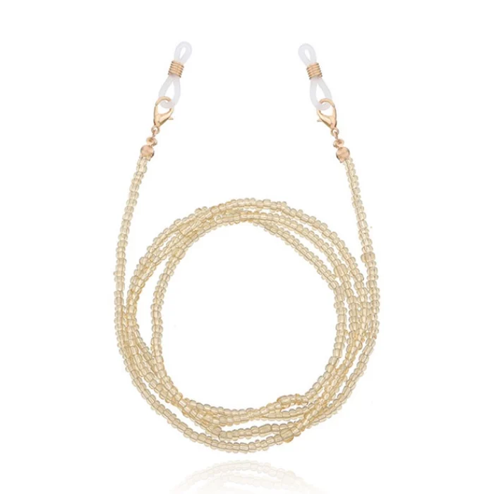 Deja Jewels Geel Koord voor Zonnebril of Leesbril met Kraaltjes