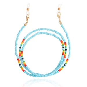 Deja Jewels Lichtblauw Bohemian Koord voor Zonnebril of Leesbril