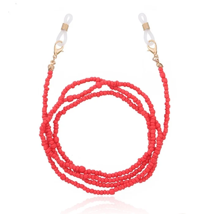 Deja Jewels Rood Koord voor Zonnebril of Leesbril met Kraaltjes