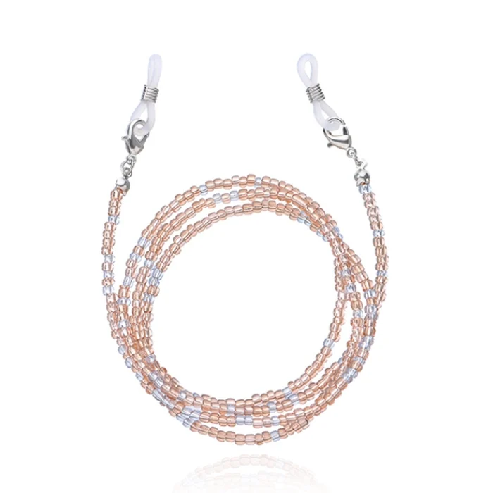 Deja Jewels Rosé Koord voor Zonnebril of Leesbril met Kraaltjes