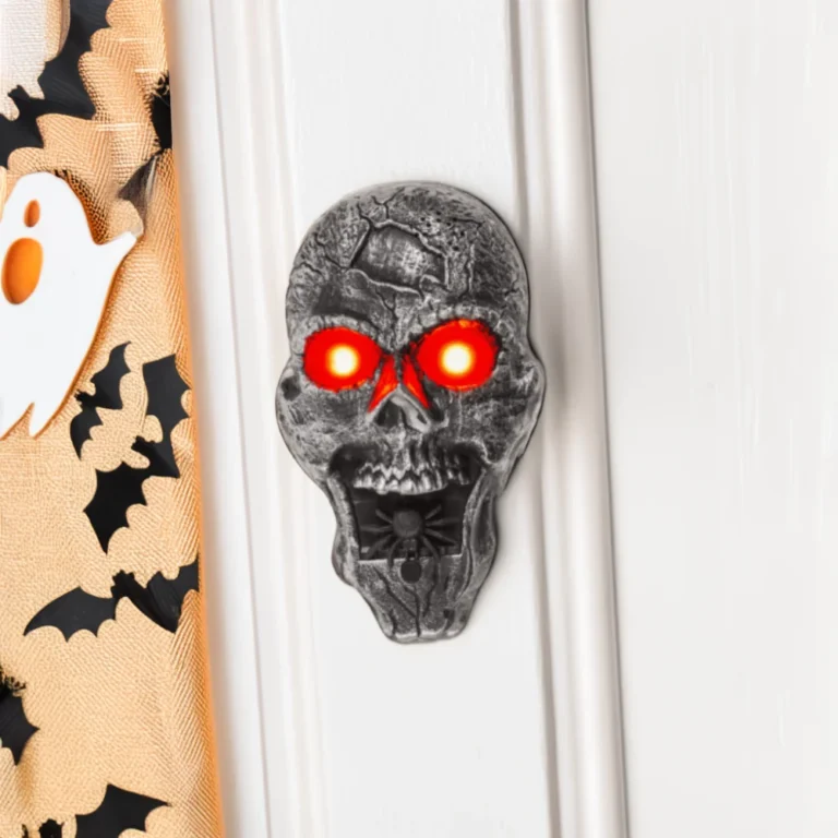 Skelet Deurbel met Geluid – 14×28 cm – Halloween Decoratie