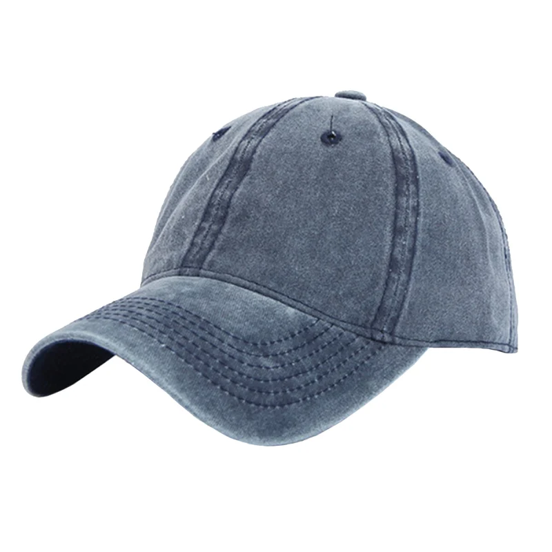 LGT JWLS Effen Baseball Cap met Faded Look – Donker Blauw