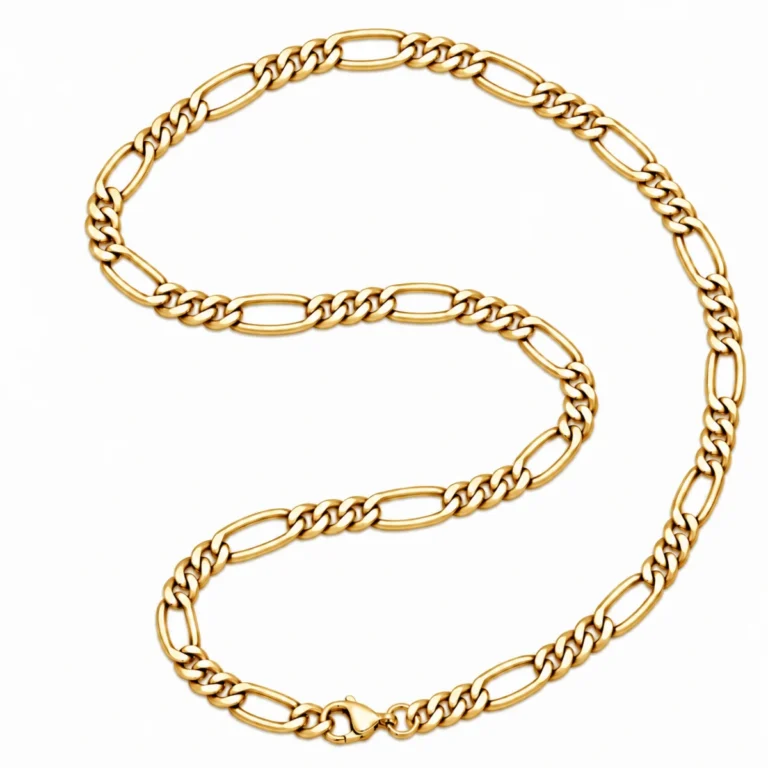 LGT JWLS Goudkleurige Figaro Herenketting van Edelstaal 3mm – 60cm