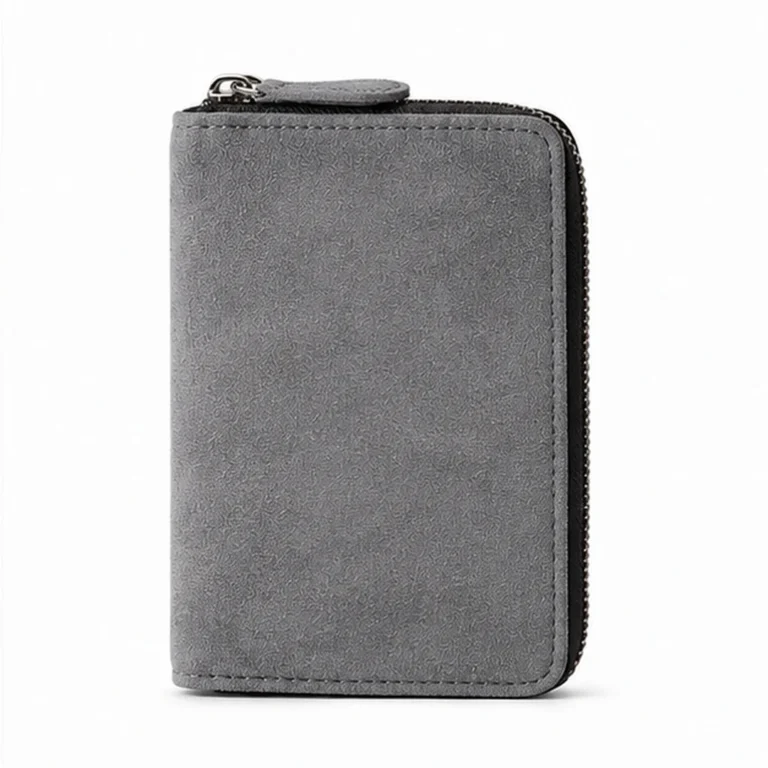 LGT JWLS Grijze Unisex Pasjeshouder met Rits van PU Leer