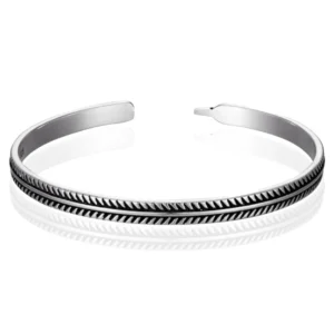 LGT JWLS Vintage Manchetarmband – Tibetaans Zilver – Edgy