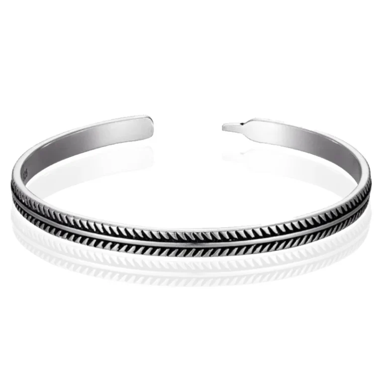 LGT JWLS Vintage Manchetarmband – Tibetaans Zilver – Edgy