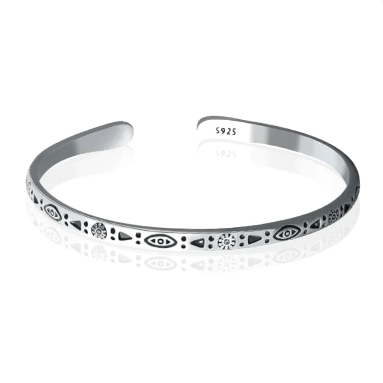 LGT JWLS Vintage Manchetarmband – Tibetaans Zilver – Eye