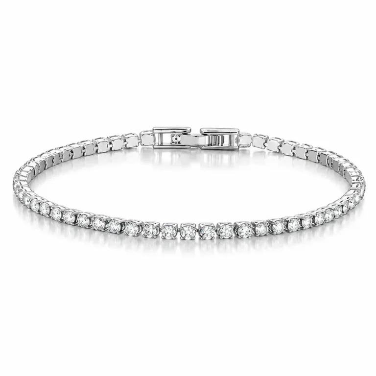 LGT JWLS Zilverkleurige Dames Tennisarmband met Witte Zirkonia 2,5 mm – 19cm