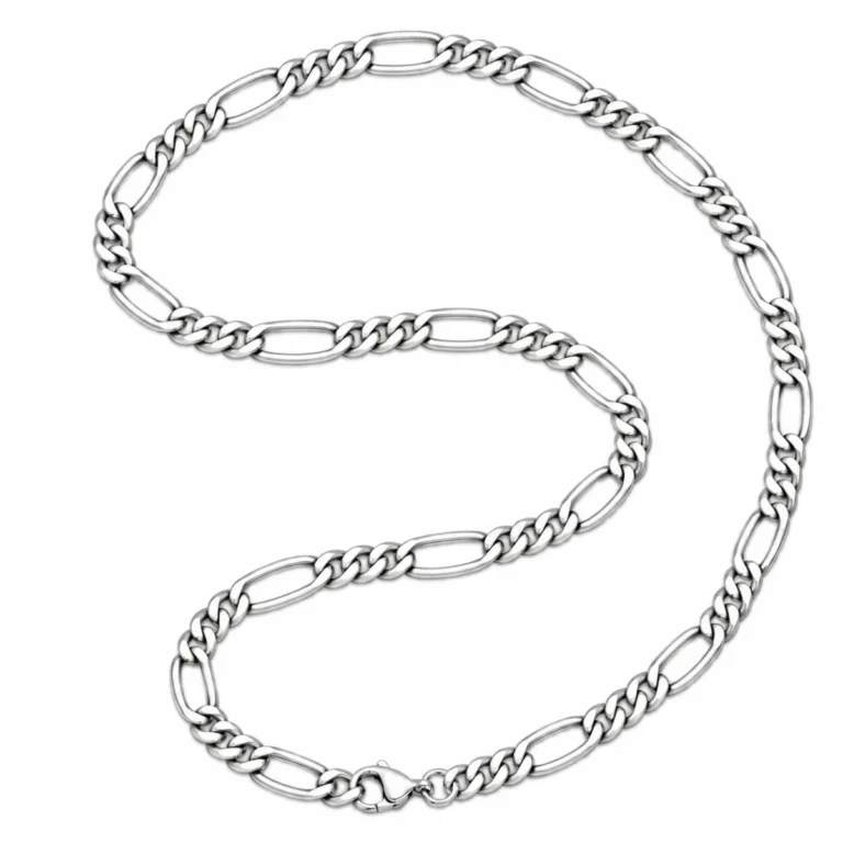 LGT JWLS Zilverkleurige Figaro Herenketting van Edelstaal 3mm – 70cm