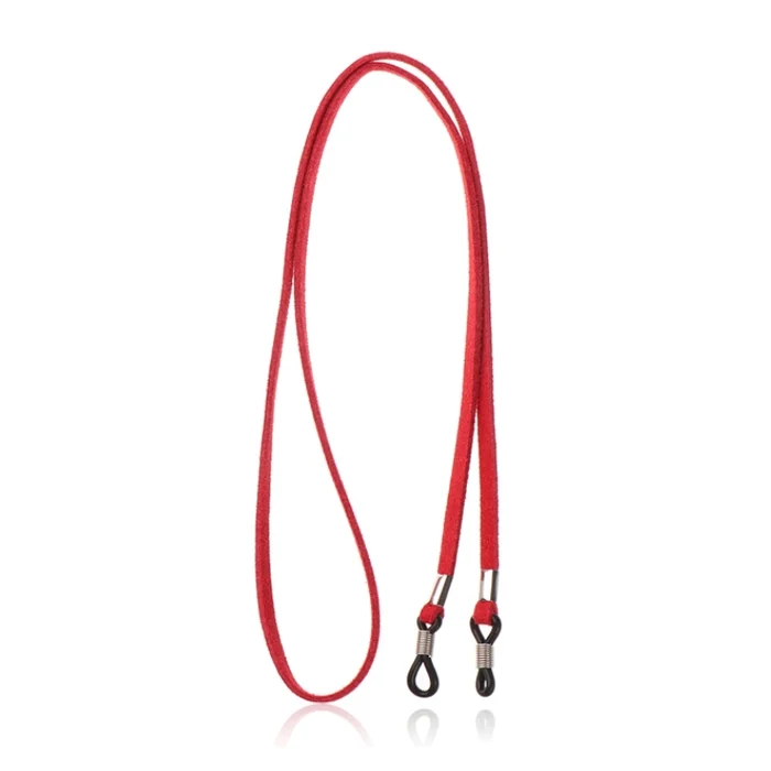 LGT Jewels Rood Elastisch PU Leren Koord voor Zonnebril of Leesbril