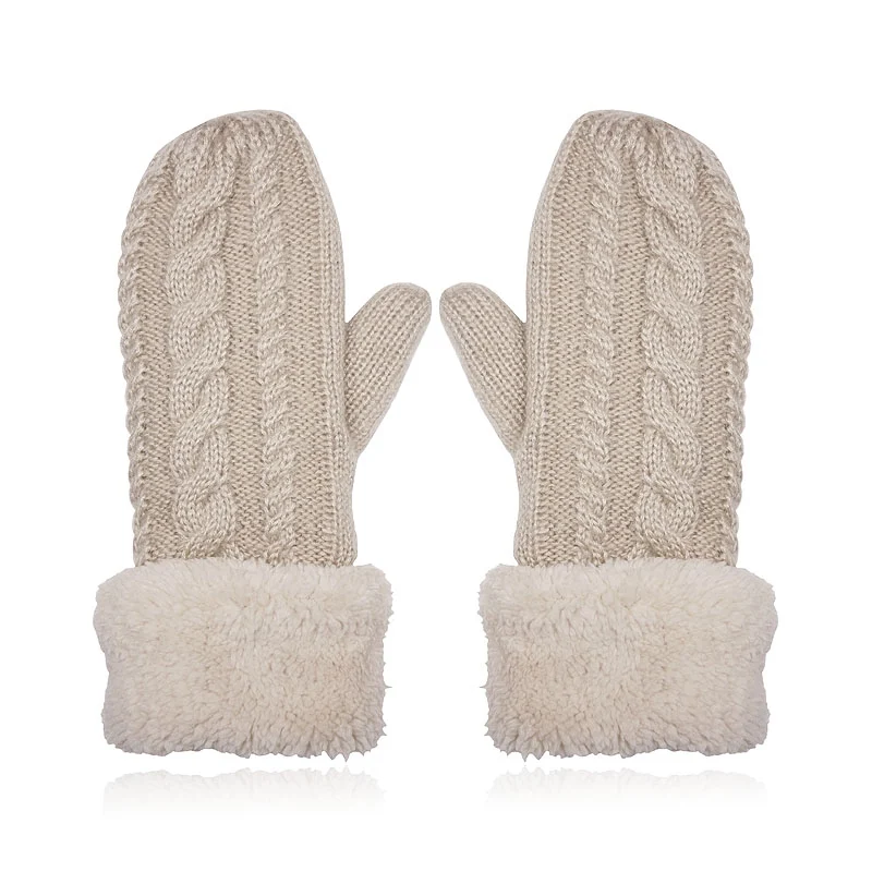 LGT JWLS Beige Gebreide Dameswanten – Warm en Comfortabel