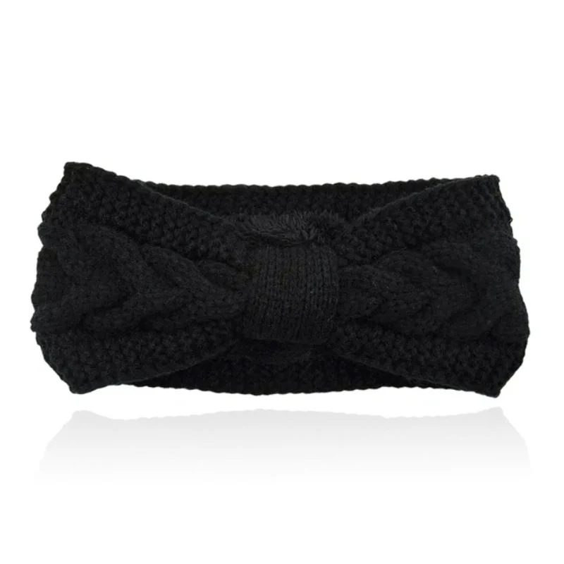 LGT JWLS Dames Hoofdband – Zwart, Katoen met Fleece Voering en Kabelpatroon