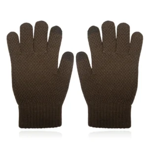 LGT JWLS Gebreide Heren Handschoenen – Warm Winter Bruin