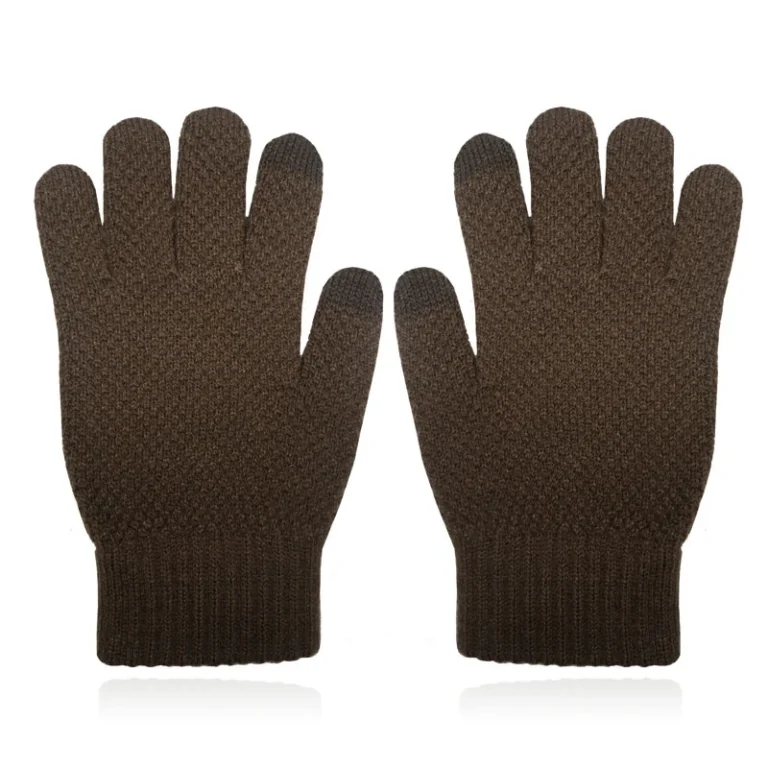 LGT JWLS Gebreide Heren Handschoenen – Warm Winter Bruin