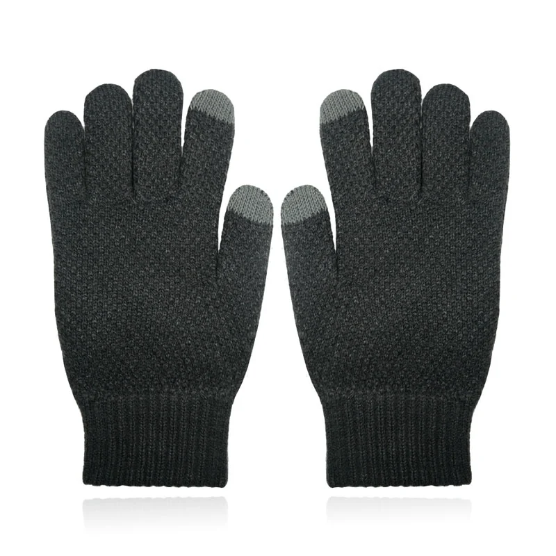 LGT JWLS Gebreide Heren Handschoenen – Warm Winter Donkergrijs