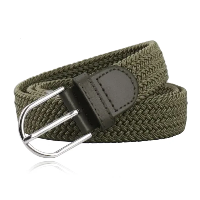 LGT JWLS Herencanvasriem – Elastisch, Groen-100cm