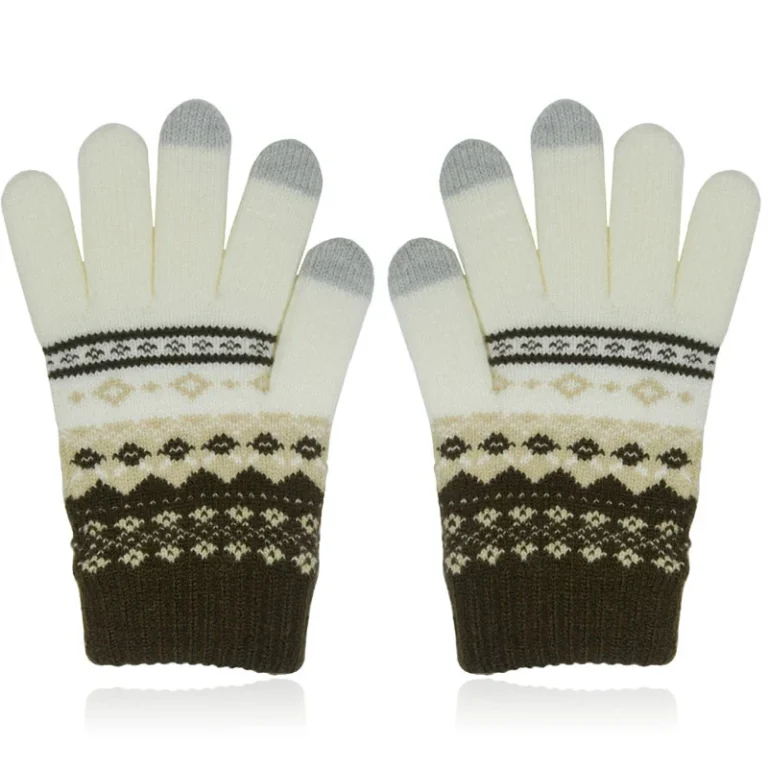 LGT JWLS Winterse Dameshandschoenen – Bruin Wit