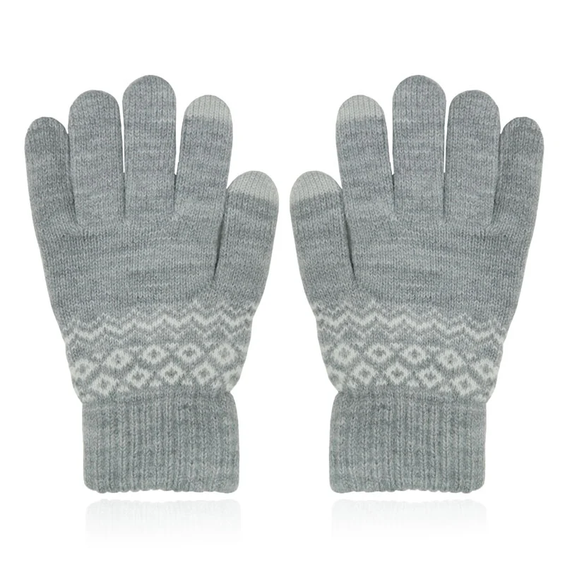LGT JWLS Winterse Dameshandschoenen – Grijs Wit