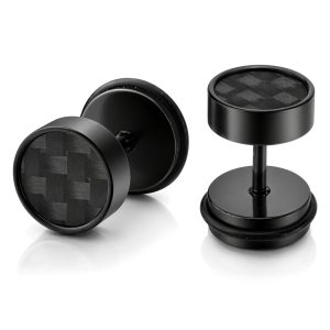 Mendes Jewelry Stud oorbellen Carbon Zwart