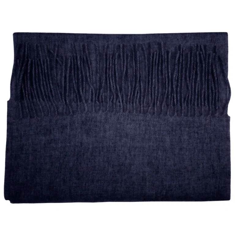 Stone Valley Fijn Gebreide Australische Wol Sjaal – Navy Blauw