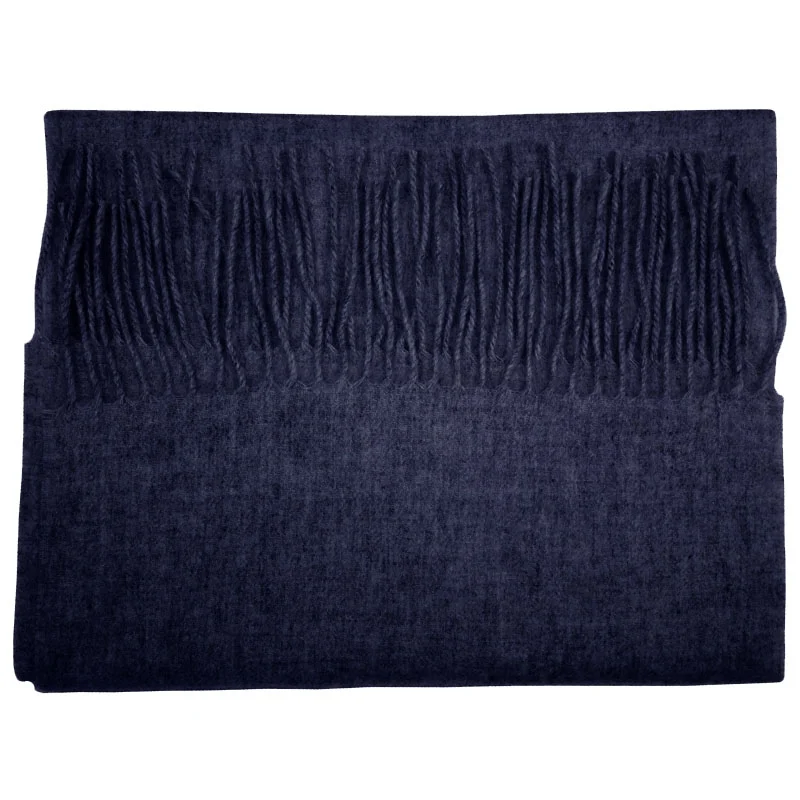 Stone Valley Fijn Gebreide Australische Wol Sjaal – Navy Blauw