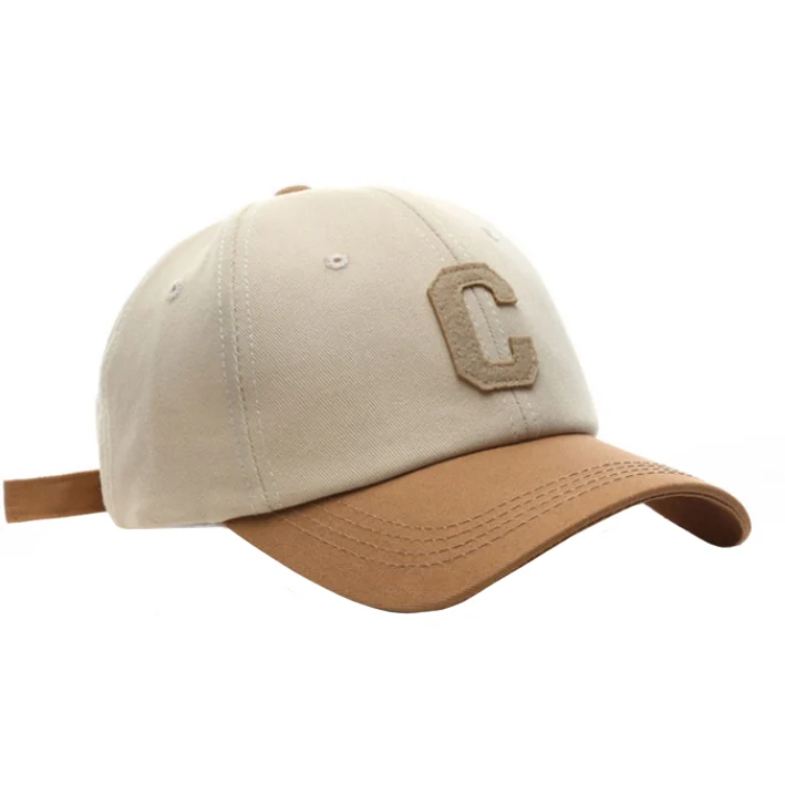 Strapback Pet Letter C – Beige & Coffee