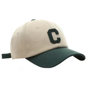 Strapback Pet Letter C – Beige & Groen