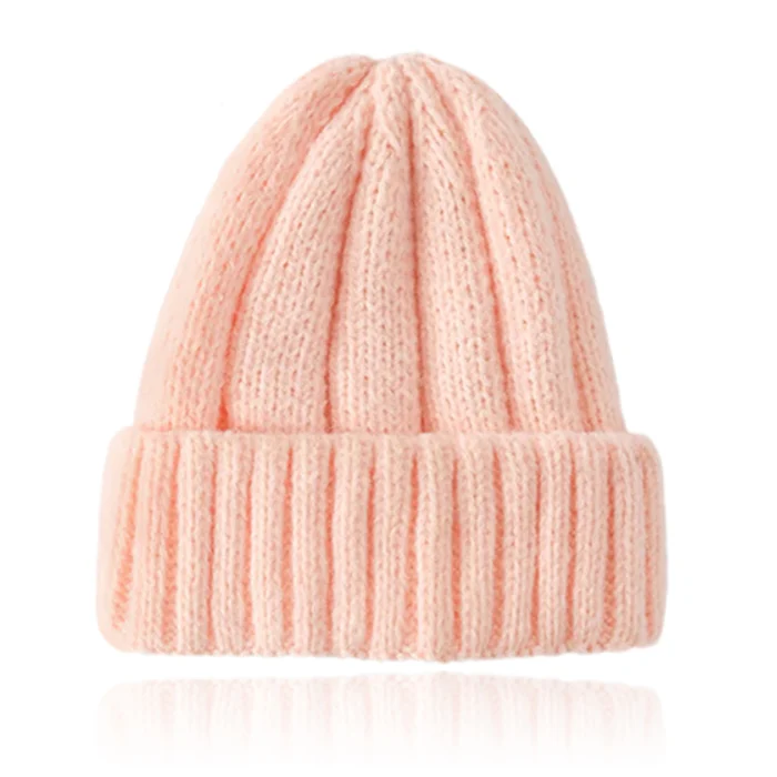 Warme Wintermuts voor dames in Wol blend – Lichtroze